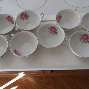 Imperial Rose fine China set of 8 cups